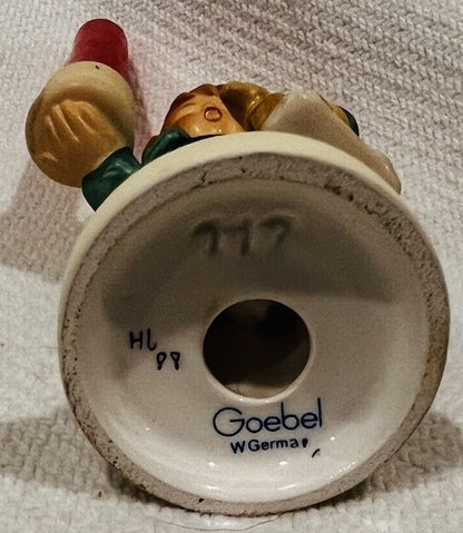 Goebel Hummel Boy Figure with Candle Horse 117 Trademark W. Germany