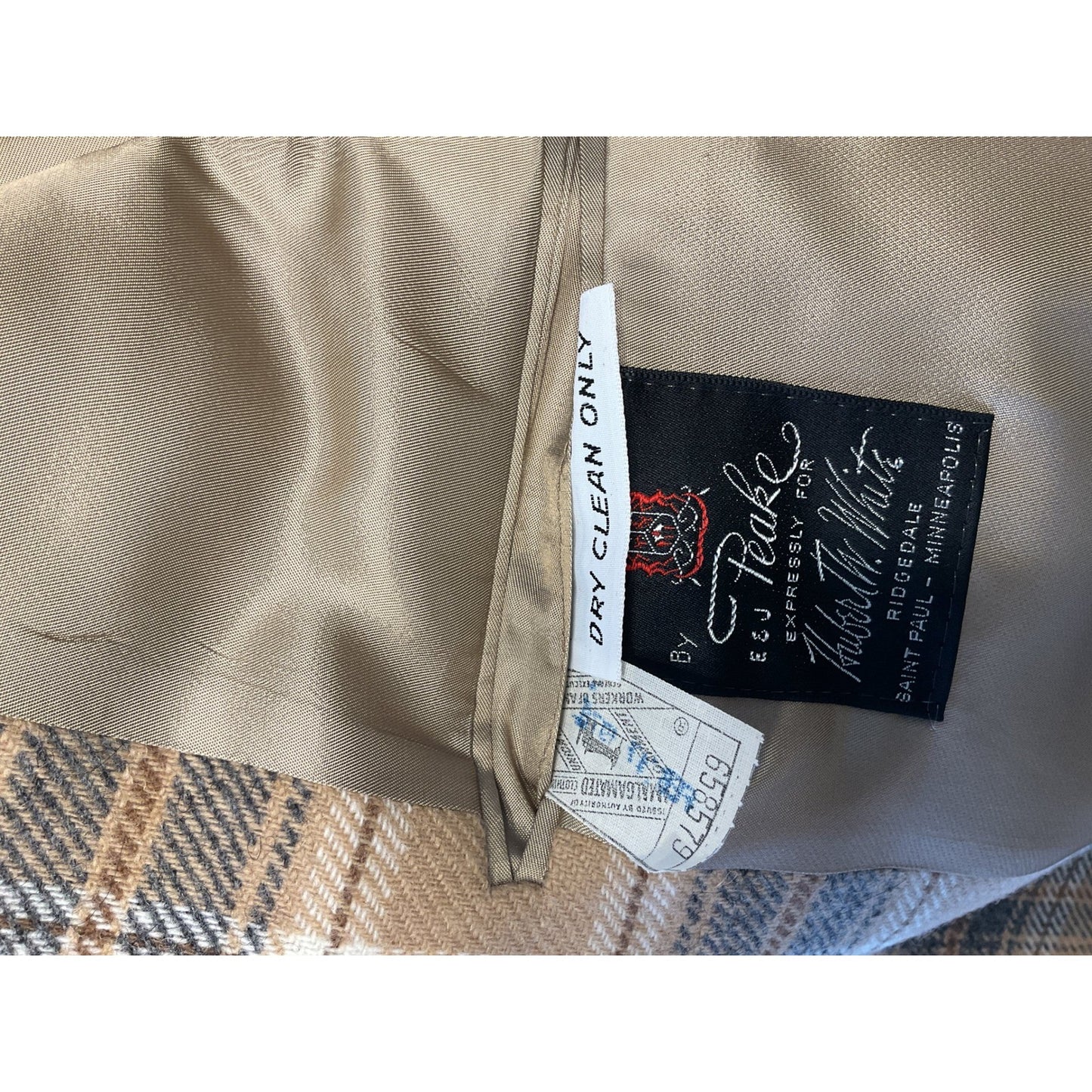 Camel Hair Tan Plaid Sport Coat