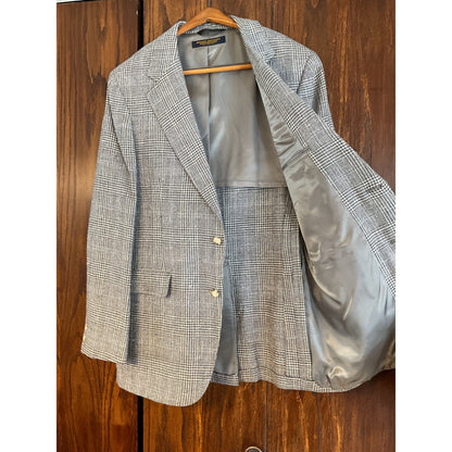 Gray Plaid Brooks Brothers Vintage Wool Coat