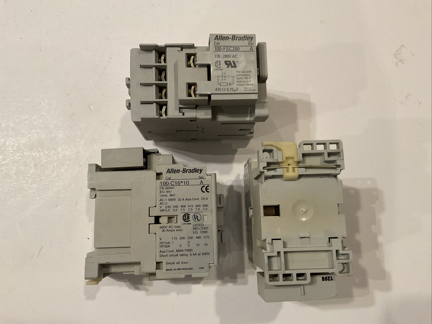 QTY (4) ALLEN-BRADLEY 100-C16*10 CONTACTOR /  100-C16*10 SER A