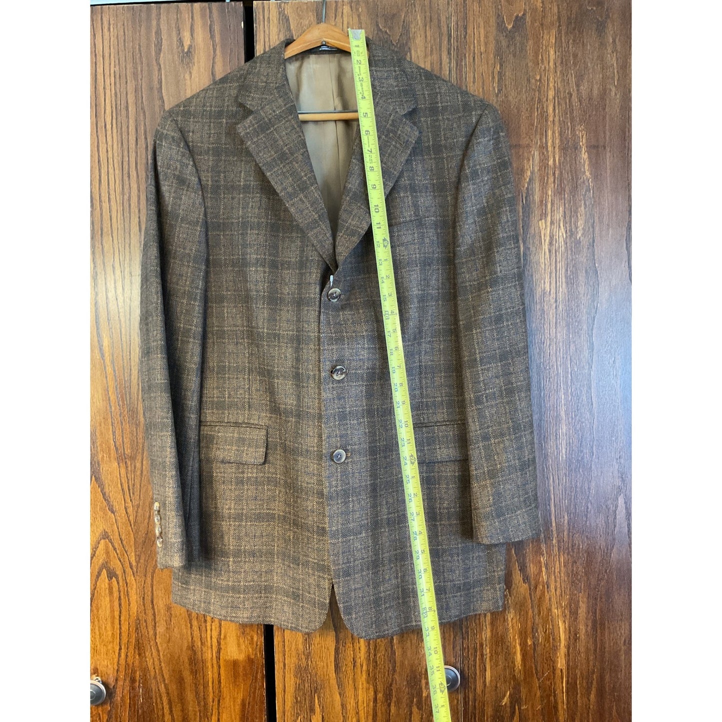 Brown and Blue Plaid Sport Coat