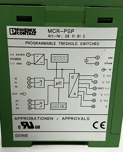 Phoenix Contact TRESHOLD SWITCH MCR-PSP Type No 2811912 Limit Switch