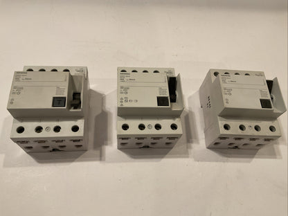 Qty 3 - SIEMENS 5SM3 344-6  40A / 30mA / 4pole - used