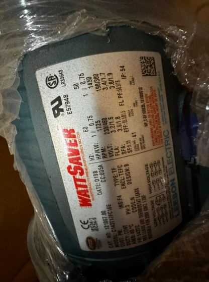 Leeson C143T17FC16E Motor 1HP 1760RPM 143TC Frame 3 Phase 230/460V NEW IN BOX