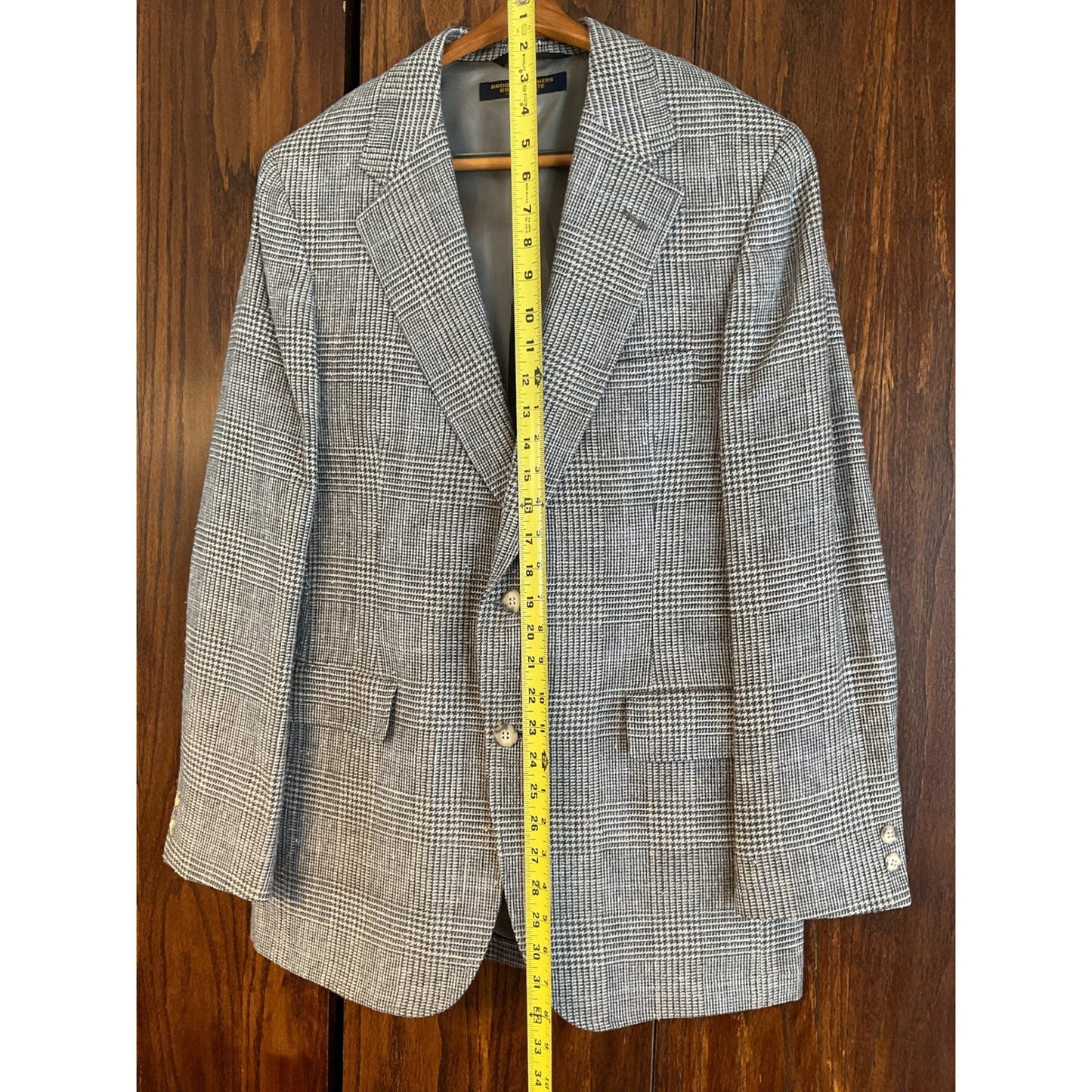 Gray Plaid Brooks Brothers Vintage Wool Coat