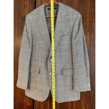 Gray Plaid Brooks Brothers Vintage Wool Coat