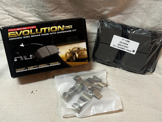 Ceramic Brake Pads w/ Hardware  17-1396 Z17 Evolution Plus Powerstop