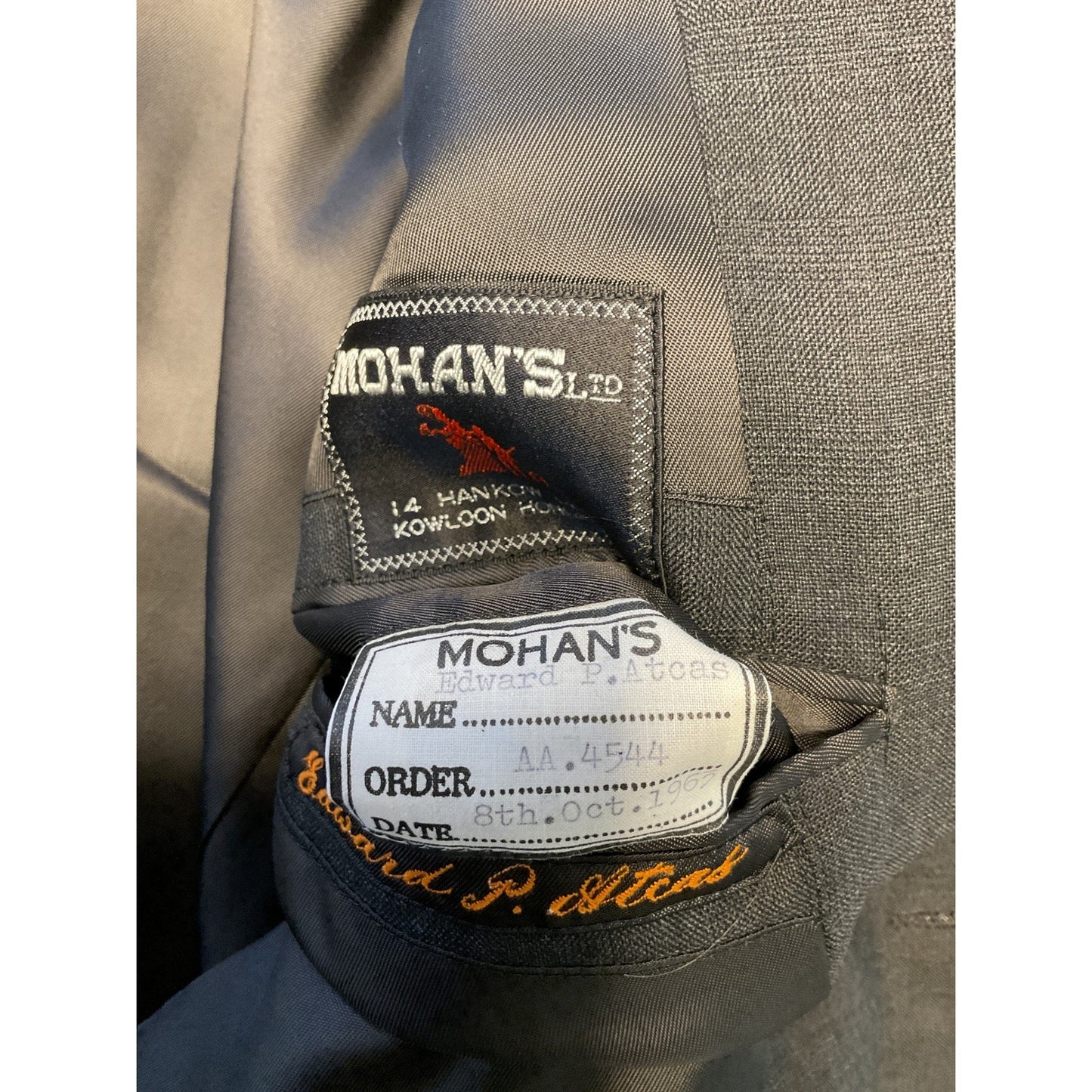 Vintage Dark Gray 2 Pc Suit - 1963