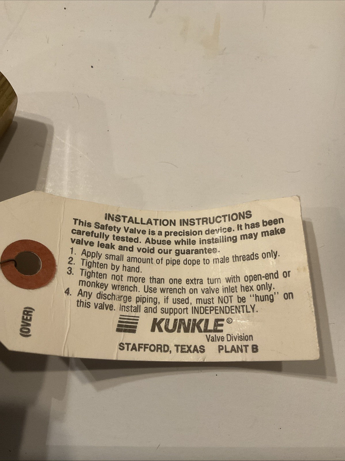Kunkle Relief Valve 20-D01 / Set 175PSI / 3/4" / Cap 28 GPM  / New in Box