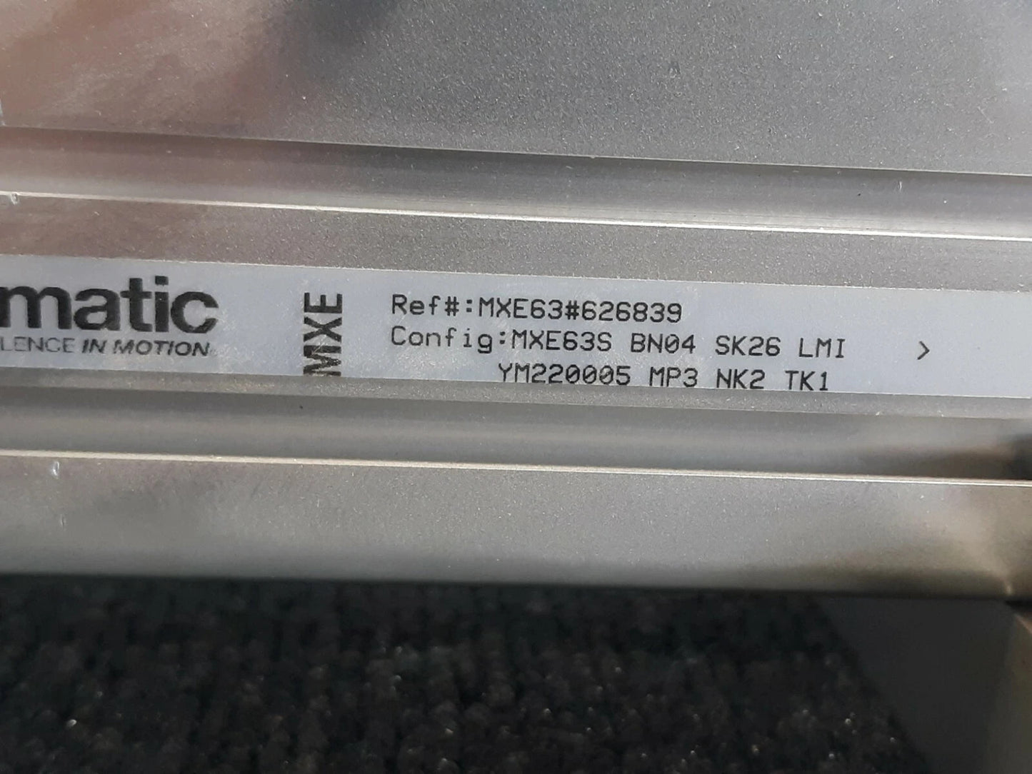 Tolomatic MXE63S BN04 SK26 LMI Solid Bearing Screw Actuator YM220005 MP3 NK2 TK1
