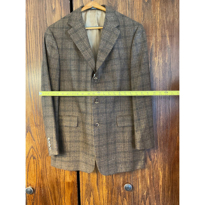 Brown and Blue Plaid Sport Coat