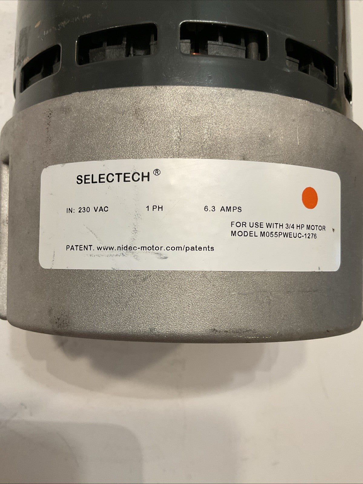 US Motors SELECTECH M055PWEUC-1276 / 3/4HP / 208-230Volt / 50&60HZ /1200/Var RPM