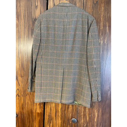 Brown and Blue Plaid Sport Coat