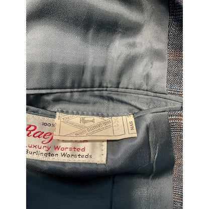 3 pc -100% Pure Wool Plaid Suit