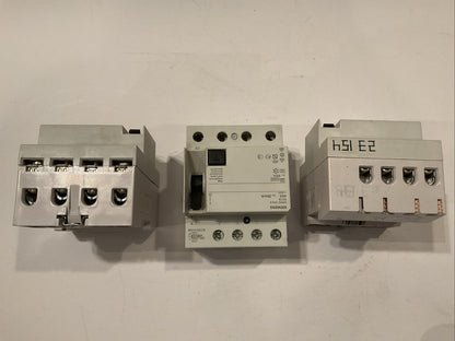 Qty 3 - SIEMENS 5SM3 344-6  40A / 30mA / 4pole - used