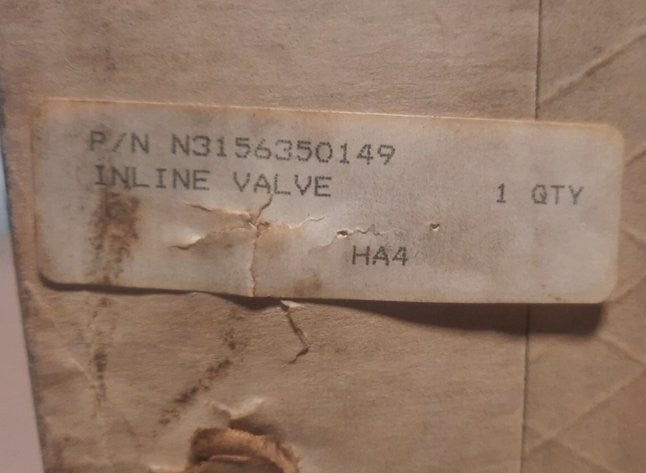 SCHRADER BELLOWS  Part#N3156350149  INLINE VALVE (24VDC, 140 MAX. PRESSURE)
