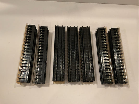 126  -  IDEC  #BNH15LWT  (7 LOTS OF 18 TERMINAL BLOCKS)  (600V MAX.) w/covers