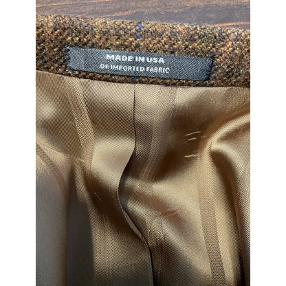 Brown and Blue Plaid Sport Coat