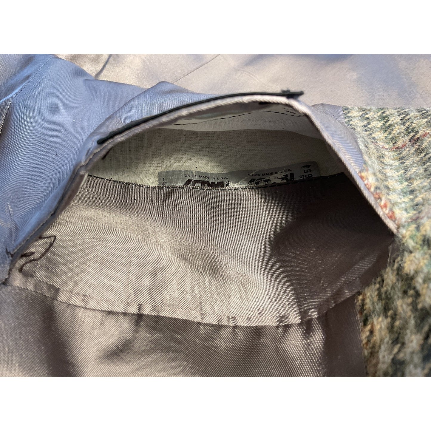 100% Pure Wool Brown, Green, and Red Plaid Sport Coat