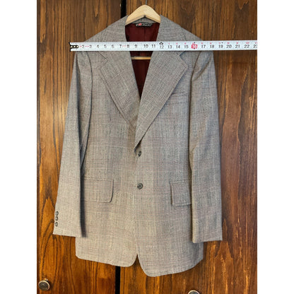 Black and Maroon Plaid Austin Reed of Regent Street Wool Suit