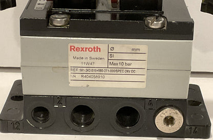 Rexroth R404058910 Pneumatic Directional Valve 24V DC (581-242-010+580-271-000)
