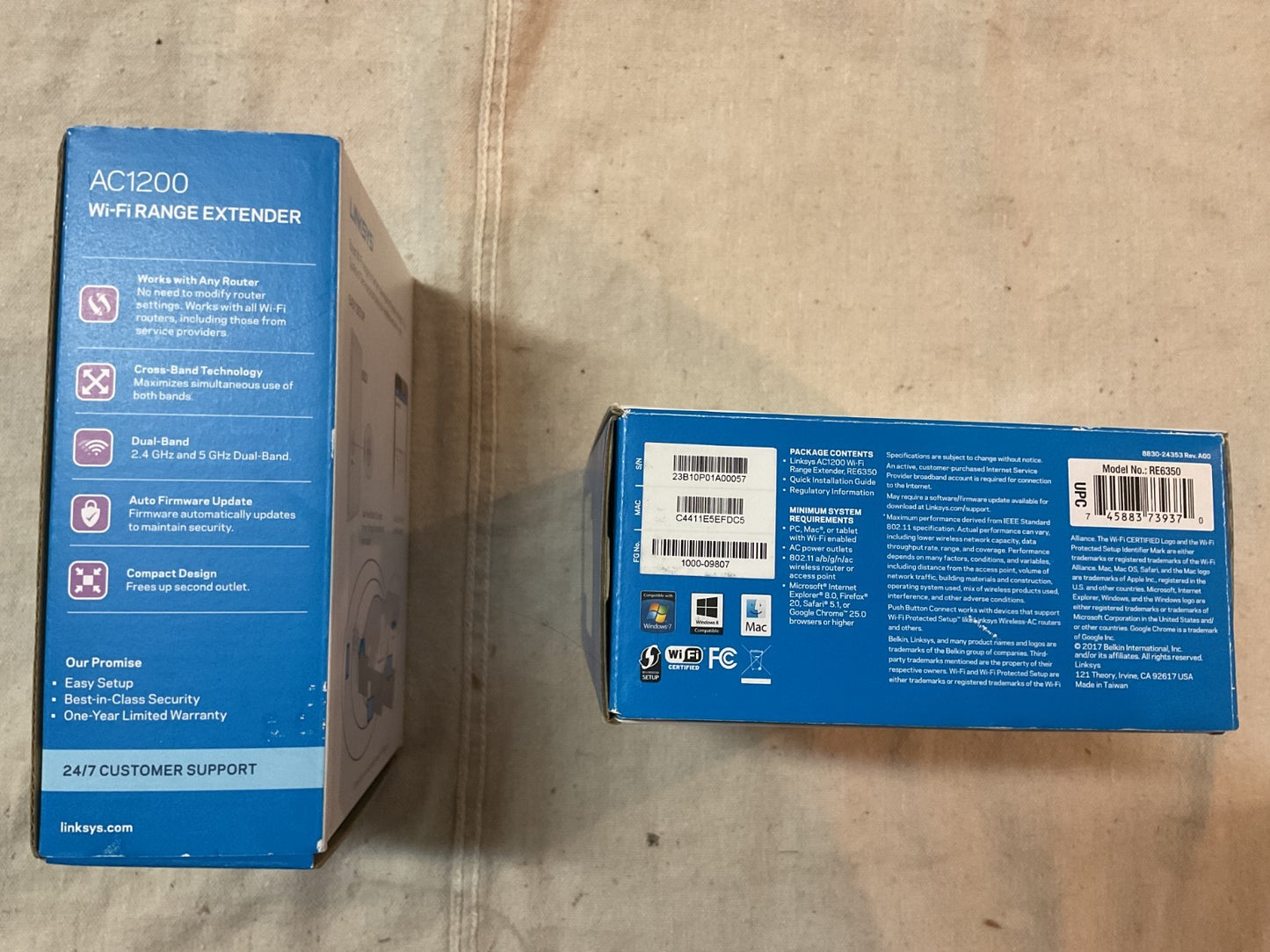 Linksys AC3200 Router with 2x RE6350 AC1200 Dual-Band Wi-Fi Range Extender
