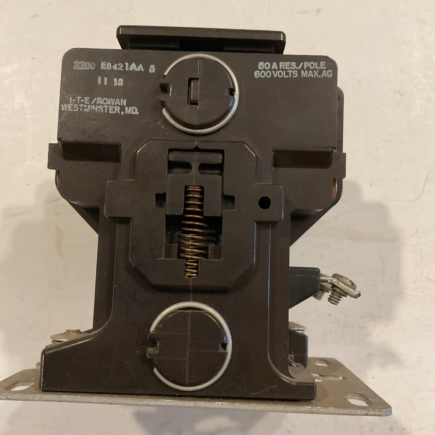 ITE Rowan  2200 EB421AA Contactor 600V 50A 110/120V Coil - W/Rowan2090-EB5-MOD