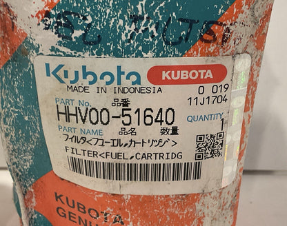 Genuine OEM KUBOTA Fuel Filter HHV00-51640 SVL75-2C SVL95-2S OEM