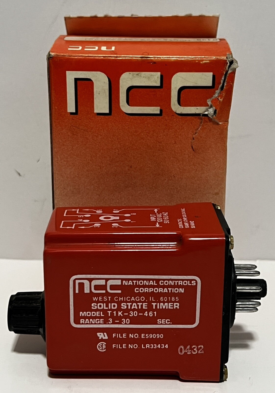 NCC T1K-30-461 Solid State Timer .3-30 Seconds