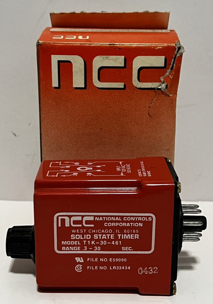 NCC T1K-30-461 Solid State Timer .3-30 Seconds