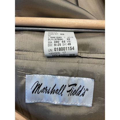 Marshall Fields Pure New Lamb's Wool Blue and Grey Plaid Blazer - 1998