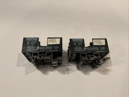Lot of 2 Littlefuse L60030C-3PQ  / 3 Pole 600V-30A FuseHolder