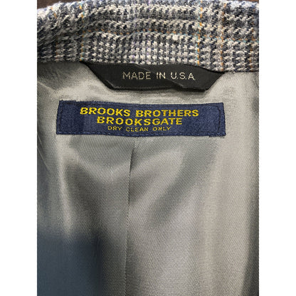 Gray Plaid Brooks Brothers Vintage Wool Coat