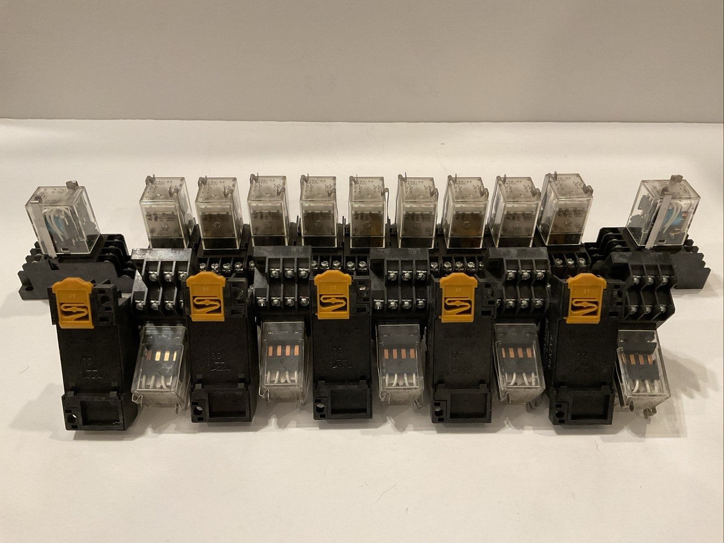 LOT of 21 - Omron MY4N-D2 Socket Relay  5A 24VDC w/Base  Lot of 21