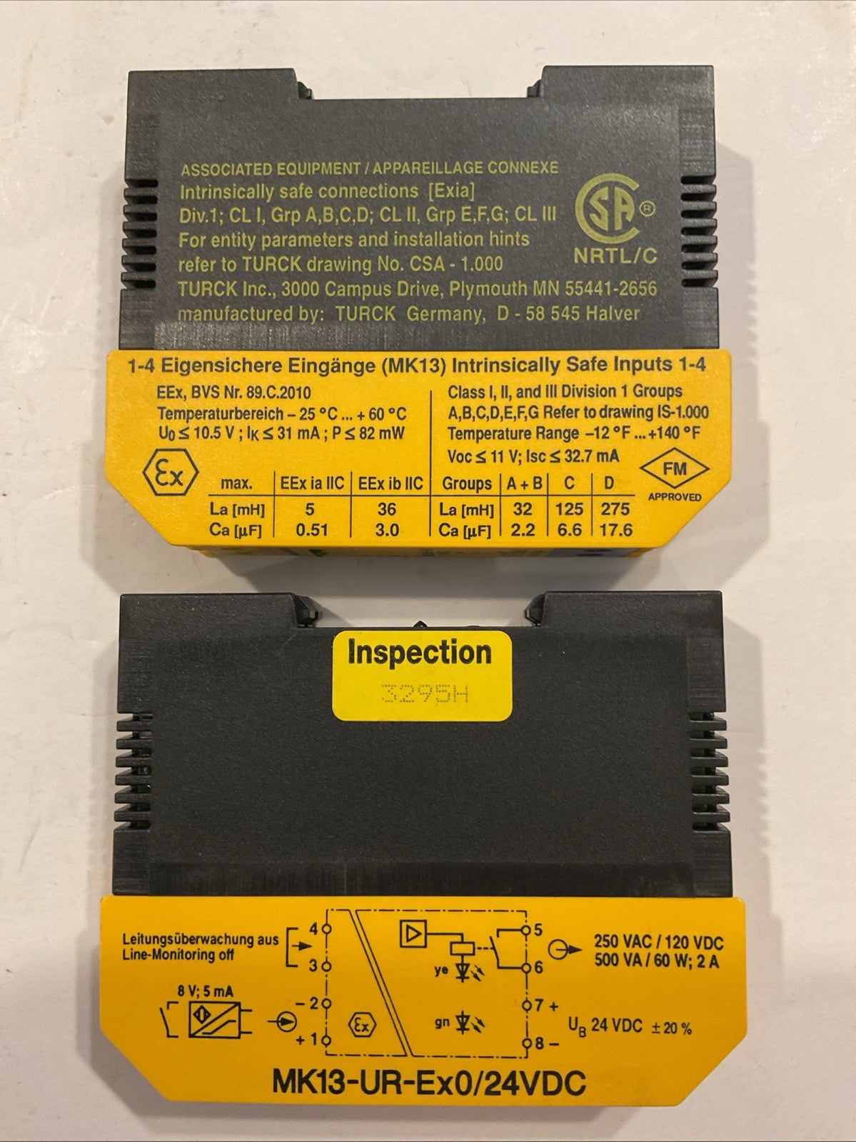Qty 4 - TURCK MK13-UR-EX0/24VDC / MK13UREX024VDC