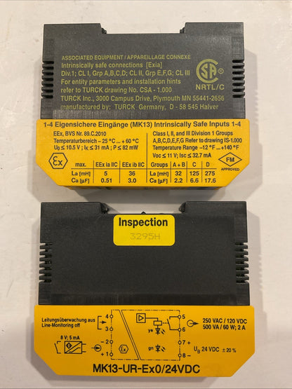 Qty 4 - TURCK MK13-UR-EX0/24VDC / MK13UREX024VDC