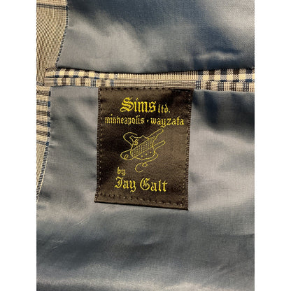 Blue and Gray plaid Sport Coat - 1970