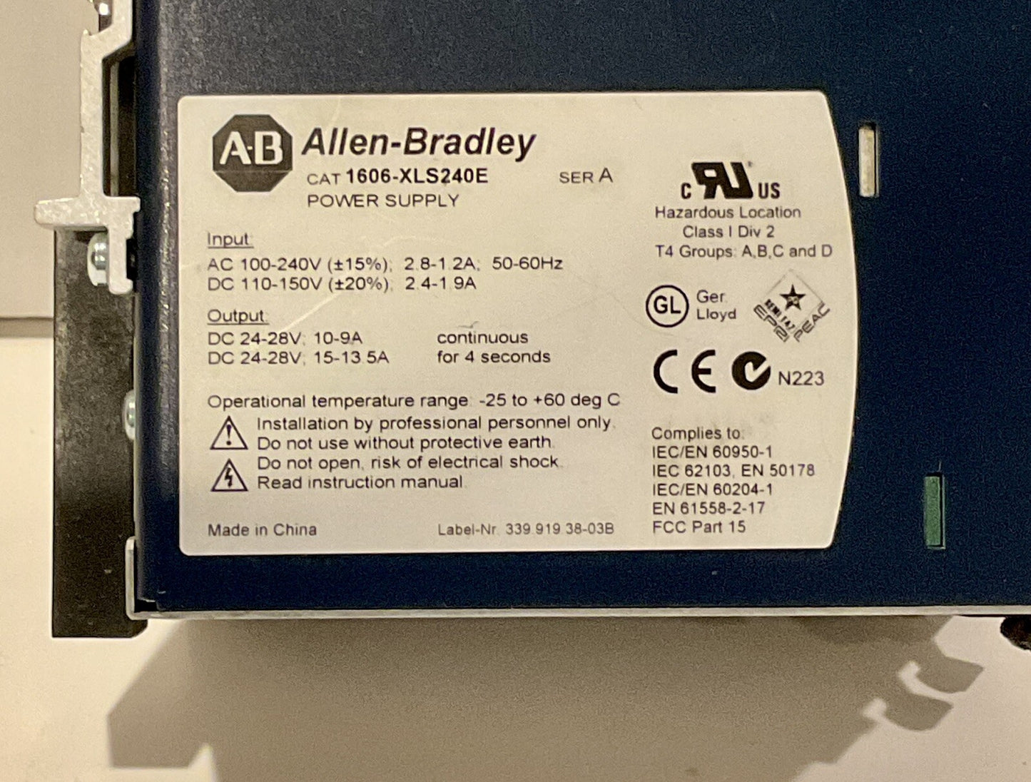 NEW Allen-Bradley 1606-XLS Power Supply 1606-XLS240E