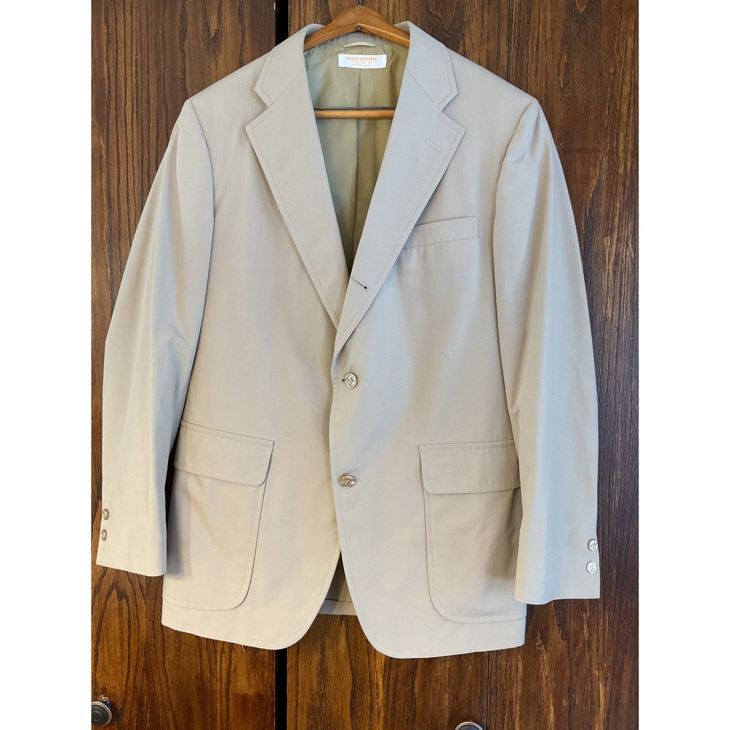 Tan Brooks Brothers 3 Button Coat