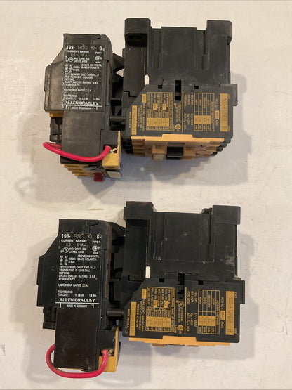 QTY 2 - Allen-Bradley 100-A12ND3/193-BSC10 Contactor with overload 120 volt coil
