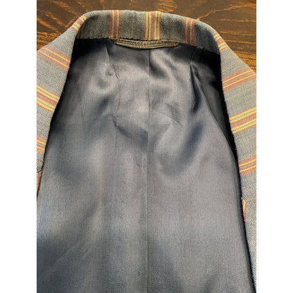 Blue, Red, and Yellow Striped Suit Sport Coat - 1972
