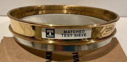W.S. Tyler No. 20 Certified 5033 Half Height Test Sieve. 8"-HH-BR-SS-US-20