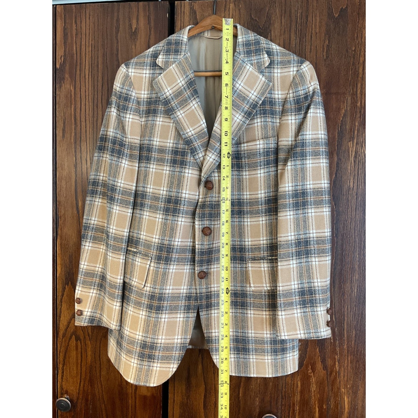 Camel Hair Tan Plaid Sport Coat
