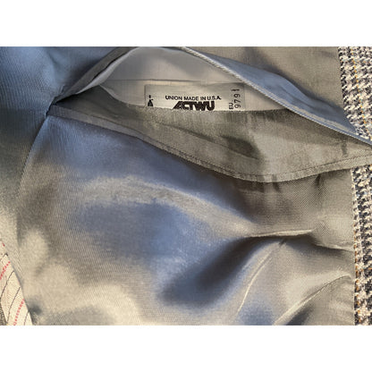 Gray Plaid Brooks Brothers Vintage Wool Coat