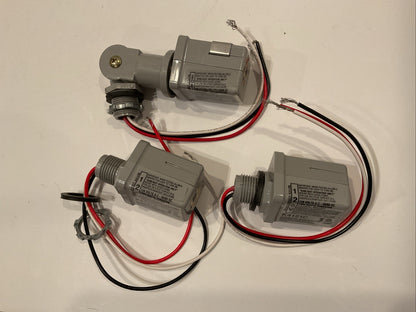 Qty 3 -Intermatic K4223C, Stem and Swivel Mount Thermal Photocontrol, 208-277 V