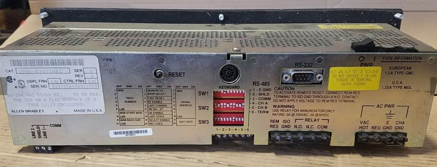 ALLEN BRADLEY 2706-E23J16B1