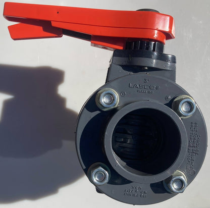 Georg Fischer D90 DN80 3" Butterfly Valve W/ 3" LASCO Flange