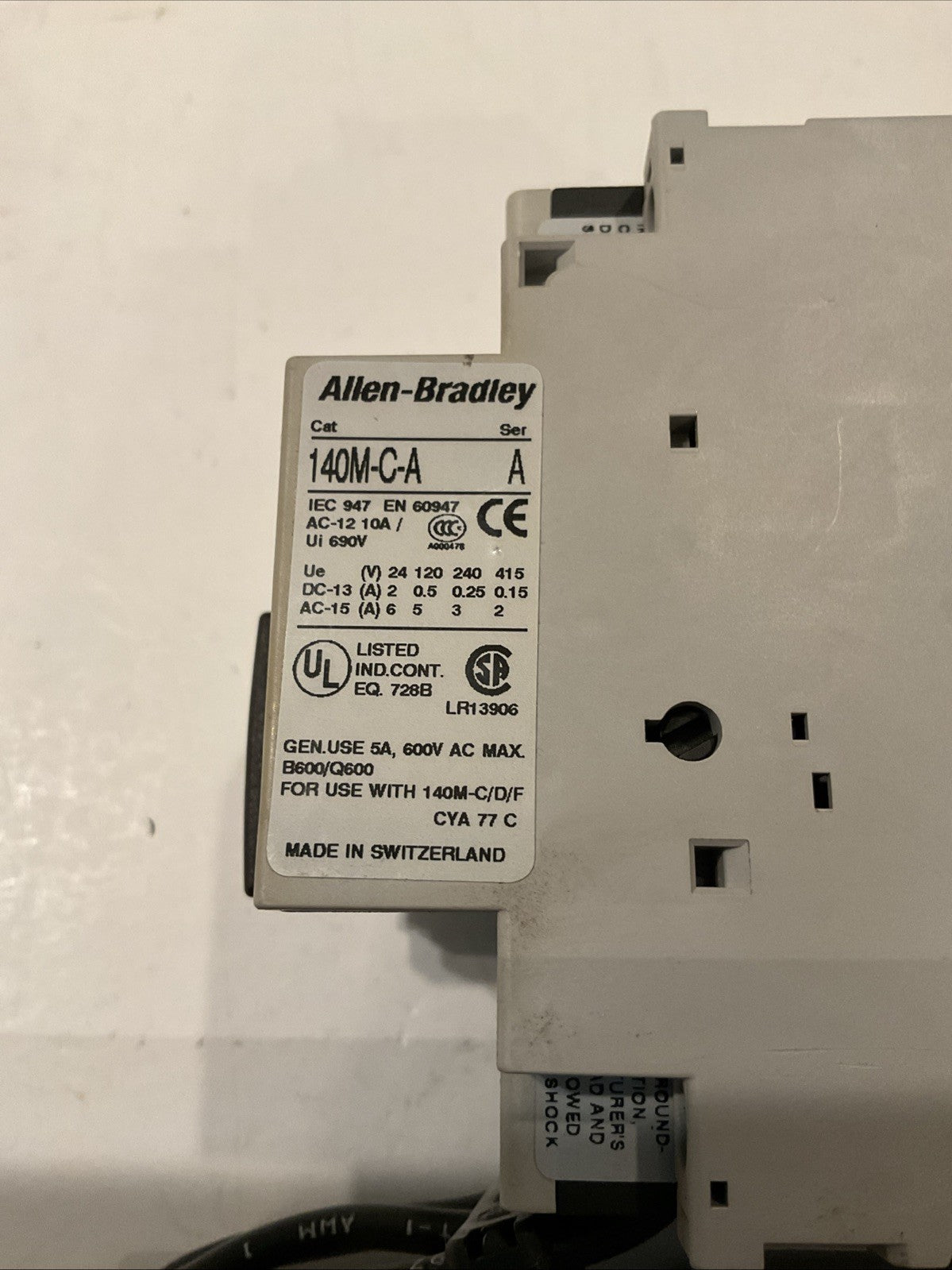Allen-Bradley 140M-C2E-B16, Allen-Bradley 100-C12D*10, 140M-C-A, 100-FSD250