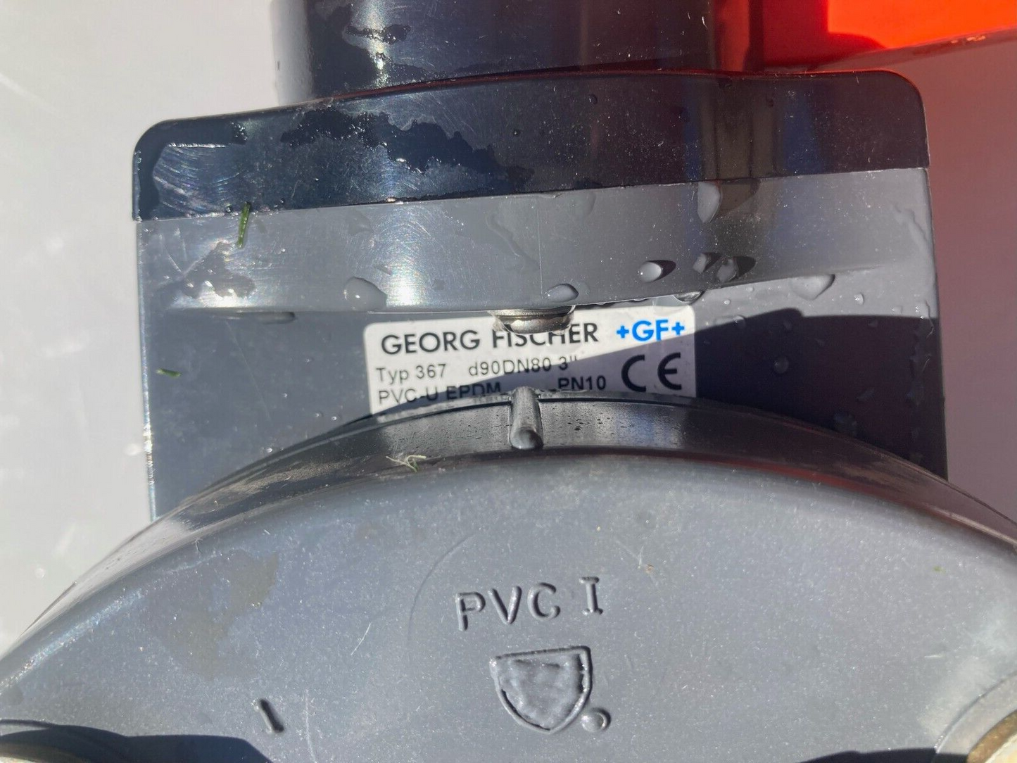 Georg Fischer D90 DN80 3" Butterfly Valve W/ 3" LASCO Flange