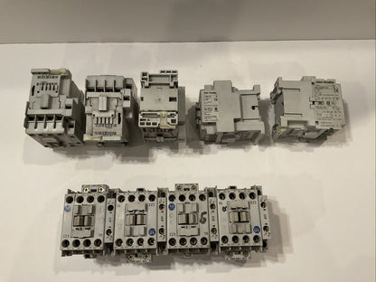 QTY 9 Allen-Bradley 100-C23*10 Series B along with AB 100S Series A pre-mounted